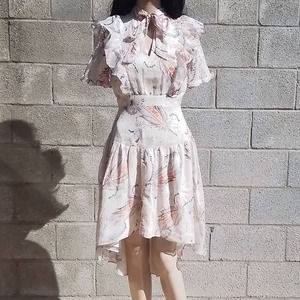 Walter Baker Emma Dress Size 0‎ in Romantic Vine w/ High Low Hem